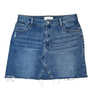 Pacsun Denim Distressed Hem Skirt